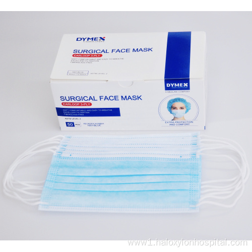 disposable PPE 3-ply medical procedure face mask